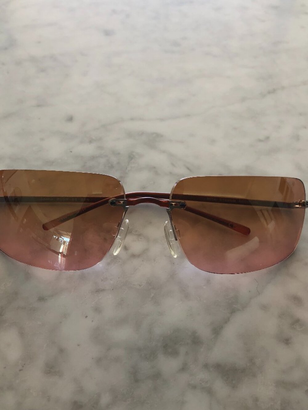 NEW SAMA EYEWEAR SUNGLASSES MODEL RUSH-88 IN BROWN COLOR RIMLESS